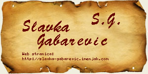 Slavka Gabarević vizit kartica